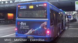 Elektrobus  MVG MÜNCHEN  LINIE X30 [upl. by Akienat153]