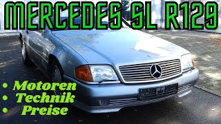 Mercedes SL R129  Kaufberatung Vorstellung  Motoren Technik Preise  MB Youngtimer Parts amp Service [upl. by Ynaffital]