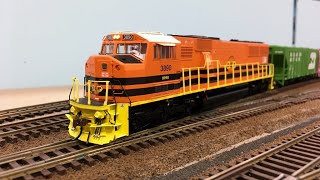 HO Athearn Genesis SD60M  Buffalo amp Pittsburg Railroad  First Test Run on the Layout [upl. by Sueaddaht5]