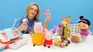 Nicoles Grüne Box  4 Folgen am Stück  Spielspaß mit Peppa Wutz  Spielzeugvideo für Kinder [upl. by Staford706]