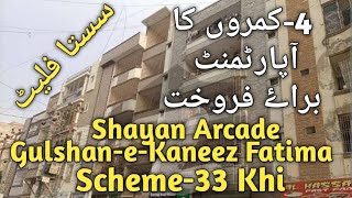 2BED DD Apartment For Sale  GulshaneKaneez Fatima Scheme33 Khi [upl. by Seditsira326]