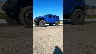 2024 392 Wrangler on 37’s lifts the front tire on launch [upl. by Acemat575]