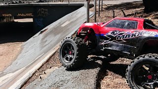 Traxxas XMaxx RC ride along part1 backflip [upl. by Rellek311]