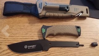 Ganzo Knives G801DY Survival Knife  First Impressions [upl. by Emmott]