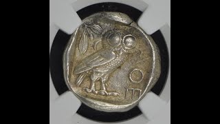 Athenian Owl Tetradrachm  Ancient Coin from 5th Century BC [upl. by Oicnedif747]