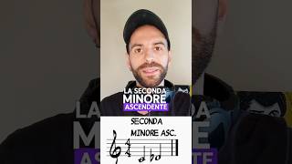 Intervalli musicali  Seconda minore ascendente teoriamusicale musica [upl. by Drawd]