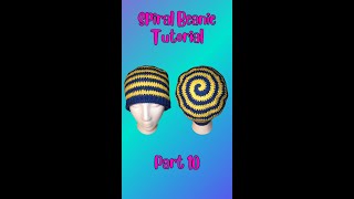 Crochet Spiral Beanie Tutorial Part 10 Row 5 Yellow [upl. by Armanda534]