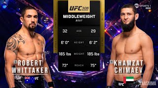 ROBERT WHITTAKER VS KHAMZAT CHIMAEV FULL FIGHT UFC 308 [upl. by Einaffyt]