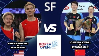 SF ChenampToh MAS VS ChengampZhang CHN Korea Open 2024 badminton [upl. by Nicko]