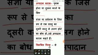 अपादान कारक  कारक के भेद  Apadan Karak  हिंदी व्याकरण  Karak Bhed परिभाषा और उदाहरण BePadhaaku [upl. by Sekyere70]