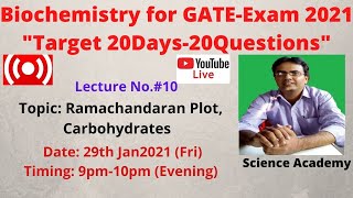 GATEBiochemistryRamachandran Plot and Carbohydrates Video No10 [upl. by Mcculloch]