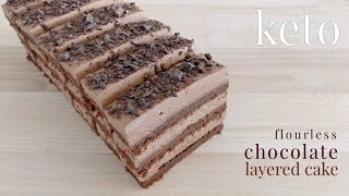 Keto Flourless Chocolate Layered Cake [upl. by Connell327]