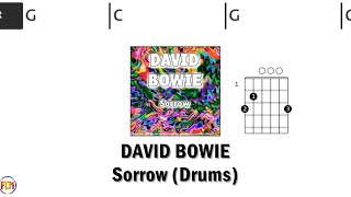 DAVID BOWIE Sorrow DRUMS FCN GUITAR CHORDS amp LYRICS [upl. by Outlaw98]