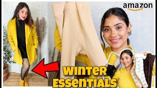 Winter Essential  get fleece Legging  winter hack  amazon Finds under 1000 Rs [upl. by Sikras852]