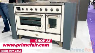 PrimeFair  ILVE 48 Inch Majestic II Series Freestanding Dual Fuel Double Oven Range UM12FDNS [upl. by Renault]