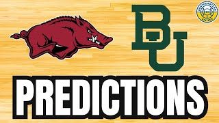 Arkansas vs Baylor PREDICTION  2024 SEC Basketball Predictions [upl. by Alleul]