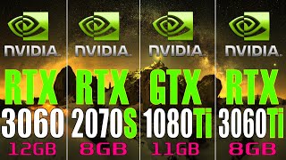 RTX 3060 vs RTX 2070 SUPER vs GTX 1080Ti vs RTX 3060Ti  PC GAMES TEST [upl. by Eleda]