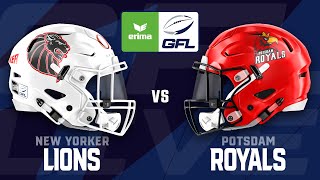 ERIMA GFL 2022 New Yorker Lions  Potsdam Royals [upl. by Nauqan]