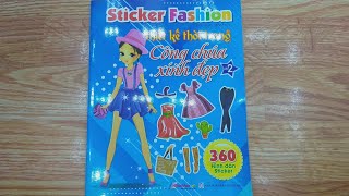 Cuốn sổ sticker thiết kế thời trang  Beautiful princess fashion design sticker book  Phần 3 [upl. by Anigue308]