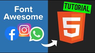 👉 como AGREGAR ICONOS en HTML con FONT AWESOME 😱 [upl. by Esirahs859]