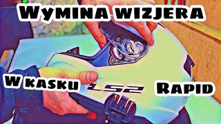 Wymina wizjera w kasku LS2 RAPID  How to change the visor helmet LS2 RAPID [upl. by Naawaj]