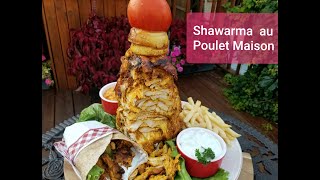 Recette Shawarma de Poulet Maison avec la Sauce à Lail [upl. by Htebizile460]