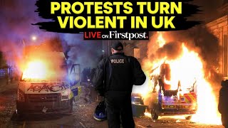 UK Violence LIVE UK Riots takes Violent turn as Police FarRight Group Clash [upl. by Satterfield]