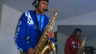 Akon  Right Now Na Na Na  Tenor Saxophone Duet by charlez360 [upl. by Medora722]