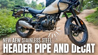 Royal Enfield Himalayan 450 Exhaust Modified AEW Decat Header Pipe🔥 Catalytic Converter Explained [upl. by Emsoc]