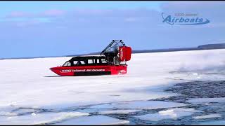 24 Airboat Over Ice and Water Demonstrating Maneuverability [upl. by Hillier836]