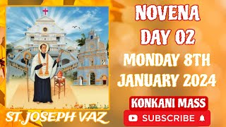 Novena Day 2  St Joseph Vaz Sancoale  Konkani Mass  8th January 2024  tfrcctv [upl. by Mascia]