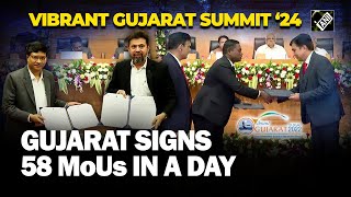 Vibrant Gujarat Summit ‘24 State signs 58 MoUs for proposed investments of Rs 712250 crores [upl. by Baniez]