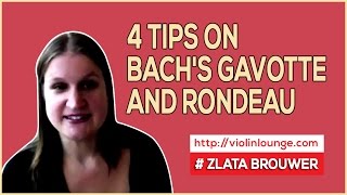 4 Tips on Bachs Gavotte and Rondeau [upl. by Orravan]