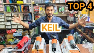 TOP 4 ANGLE GRINDER  KEIL INDIAS BEST QUALITY TOOLS  ANGLE GRINDER BACK SWITCH WATERPROOF [upl. by Golanka604]