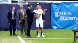 The Mens Trophy Winners Presentation and Post Match Interview [upl. by Ednutabab]