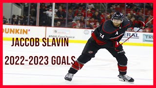 Jaccob Slavin all goals 202223 Regular Season  Playoffs [upl. by Kort110]