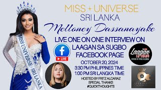 Miss Universe 2024 Sri Lanka  Melloney Dassanayake  LIVE INTERVIEW [upl. by Lehte]