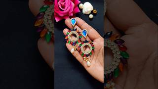 Handmade DIY partywear earrings😱🔥viralearringstrendingdiyhowtodiyjewelryeasydiycreative [upl. by Gherardi]