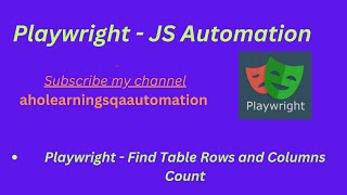 How to Identify no of rows amp columns of a table in Playwright [upl. by Gamin]