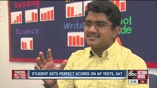 Student gets perfect score on AP tests and SAT [upl. by Malamud602]