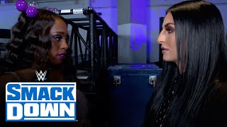 Naomi backs WWE Official Sonya Deville into a wall SmackDown Sept 17 2021 [upl. by Adnor]