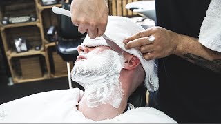 The PERFECT shave to help you sleep ASMR  by the nomad barber RELAX [upl. by Kolivas]