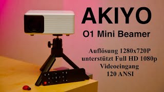 AKIYO O1 Mini Beamer 🌟  Unboxing  Kompakt leistungsstark amp drahtlos für dein Heimkino 🎬 [upl. by Samantha]