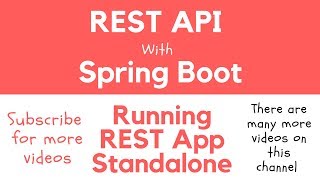 REST API with Spring Boot  Run REST API as Standalone App [upl. by Akzseinga112]