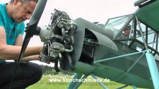 Schneller Motorwechsel Fieseler Storch [upl. by Stead610]