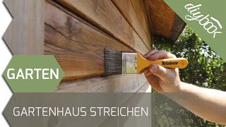 Gartenhaus neu streichen Grundieren und lasieren [upl. by Allimac]