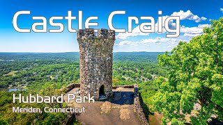 Aerial Video of Castle Craig at Hubbard Park Meriden CT 2024 [upl. by Adlar]