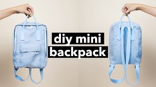 DIY Mini Backpack From Scratch Fjällräven Kånken style  WITHWENDY [upl. by Toll]