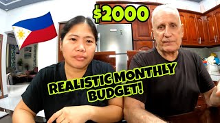 Philippines Monthly Budget 2024  Is 2000 per month enough  Cost of living in the Philippines [upl. by Dloreg]