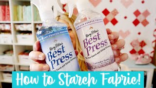 How to Starch Fabric Mary Ellens Best Press TUTORIAL [upl. by Eilsew]